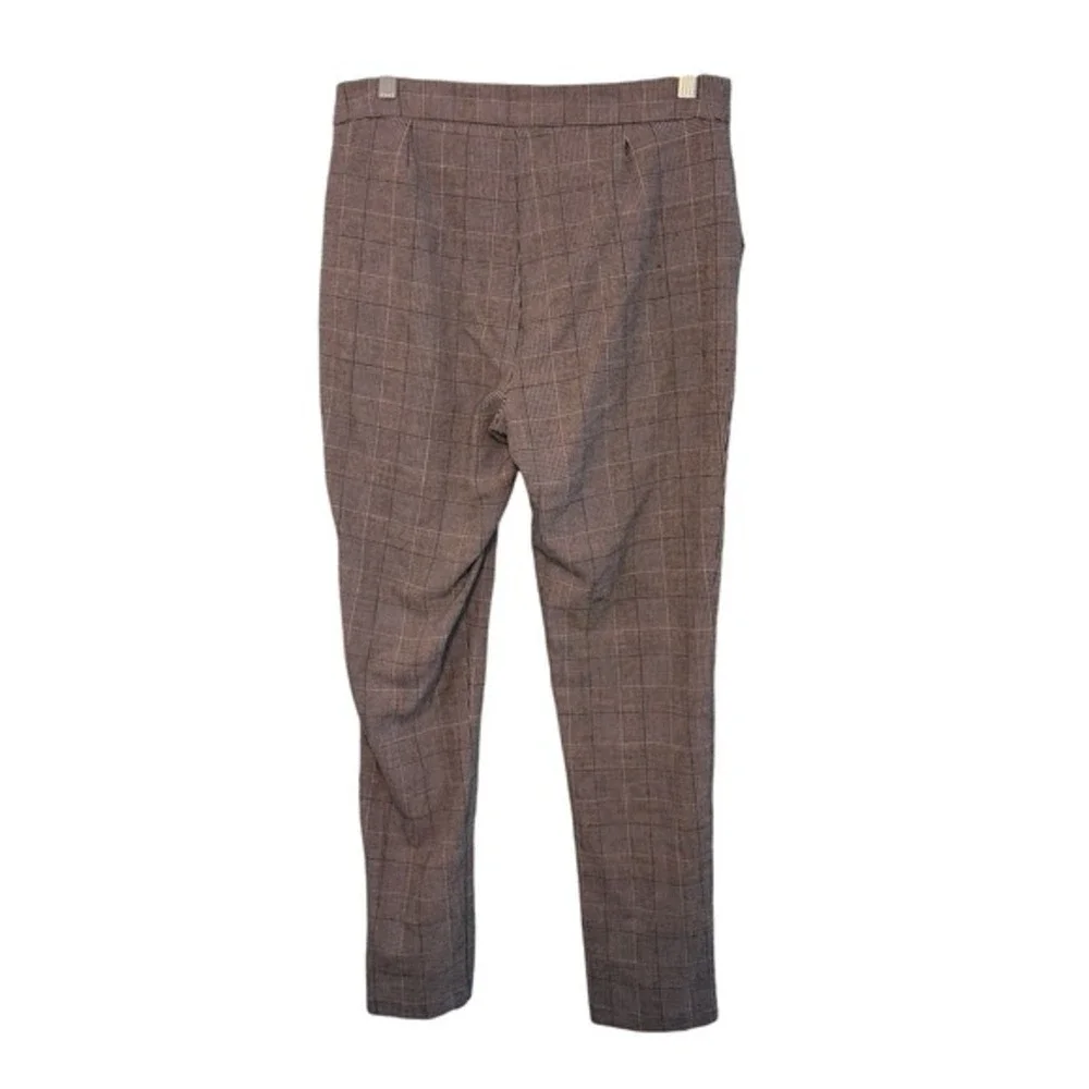 Romeo &‎ Juliet Couture Houndstooth Print Pants Black White Plaid Stretch Knit M